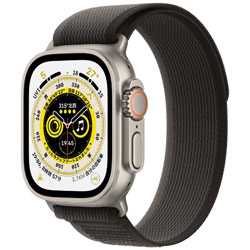 Apple Watch Ultra（GPS + Cellularモデル）- 49mmチタニウムケースとブラック/グレイトレイルループ - M/L  ブラック/グレイトレイルループ MQFX3J/A