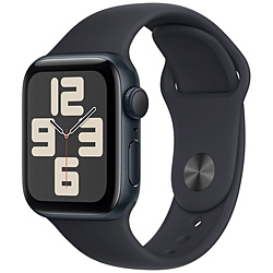 Apple Watch SE（GPSモデル）- 40mmミッドナイトアルミニウムケースとミッドナイトスポーツバンド - S/M  ミッドナイトアルミニウム MR9X3J/A