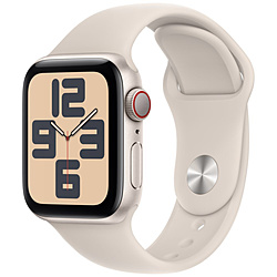 Apple Watch SE（GPS + Cellularモデル）- 40mmスターライトアルミニウムケースとスターライトスポーツバンド - S/M  スターライトアルミニウム MRFX3J/A