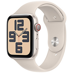 Apple Watch SE（GPS + Cellularモデル）- 44mmスターライトアルミニウムケースとスターライトスポーツバンド - M/L  スターライトアルミニウム MRGX3J/A