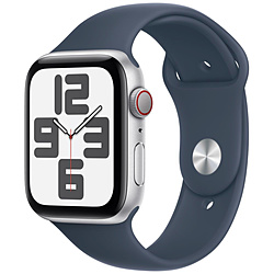 Apple Watch SE（GPS + Cellularモデル）- 44mmシルバーアルミニウムケースとストームブルースポーツバンド - S/M  シルバーアルミニウム MRHF3J/A
