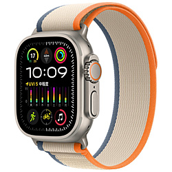 Apple Watch Ultra 2（GPS + Cellularモデル）- 49mmチタニウムケースとオレンジ/ベージュトレイルループ - M/L  オレンジ/ベージュトレイルループ M/L MRF23J/A