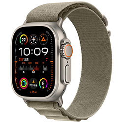 Apple Watch Ultra 2（GPS + Cellularモデル）- 49mmチタニウムケースとオリーブアルパインループ - S  オリーブアルパインループ S MREX3J/A