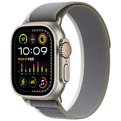 Apple Watch Ultra 2（GPS + Cellularモデル）- 49mmチタニウムケースとグリーン/グレイトレイルループ - S/M  グリーン/グレイトレイルループ S/M MRF33J/A