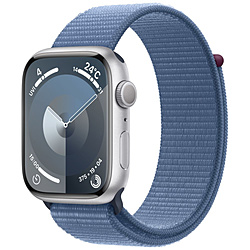 Apple(苹果)Apple Watch Series 9(GPS型号)-45mm银铝包和冬天蓝色运动循环银铝MR9F3J/A