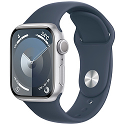 Apple(苹果)Apple Watch Series 9(GPS型号)-41mm银铝包和暴风雨蓝色运动带-S/M银铝MR903J/A