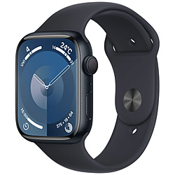 Apple Watch Series 9（GPSモデル）- 45mmミッドナイトアルミニウムケースとミッドナイトスポーツバンド - S/M  ミッドナイトアルミニウム MR993J/A