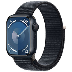 Apple Watch Series 9（GPSモデル）- 41mmミッドナイトアルミニウムケースとミッドナイトスポーツループ  ミッドナイトアルミニウム MR8Y3J/A