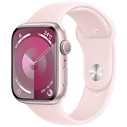 Apple(苹果)Apple Watch Series 9(GPS型号)-45mm粉红铝包和灯粉红运动带-S/M粉红铝MR9G3J/A