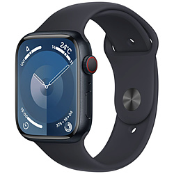 Apple Watch Series 9（GPS + Cellularモデル）- 45mmミッドナイトアルミニウムケースとミッドナイトスポーツバンド - M/L  ミッドナイトアルミニウム MRMD3J/A