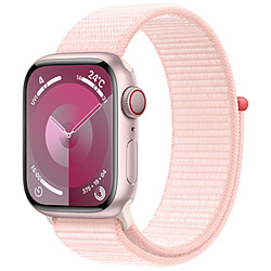 Apple(アップル) Apple Watch Series 9（GPS + Cellularモデル）- 41mmピンクアルミニウムケースとライトピンクスポーツループ  ピンクアルミニウム MRJ13J/A ※発売日以降のお届け