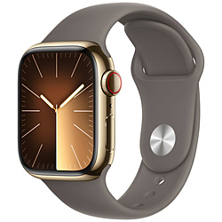Apple(アップル) Apple Watch Series 9（GPS + Cellularモデル）- 41mmゴールドステンレススチールケースとクレイスポーツバンド - M/L  ゴールドステンレススチール MRJ63J/A ※発売日以降のお届け