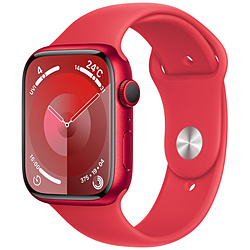 Apple Watch Series 9（GPSモデル）- 45mm (PRODUCT)REDアルミニウムケースと(PRODUCT)REDスポーツバンド - S/M  (PRODUCT)REDアルミニウム MRXJ3J/A