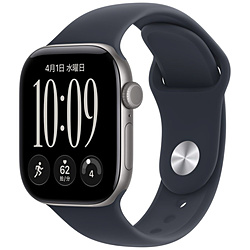 Apple(�A�b�v��) Apple Watch Series 12�iGPS + Cellular���f���j- 42mm�X�y�[�X�O���C�A���~�j�E���P�[�X�ƃl�C�r�[�u���[�X�|�[�c�o���h - M/L  �X�y�[�X�O���C�A���~�j�E�� MJFY4X/A