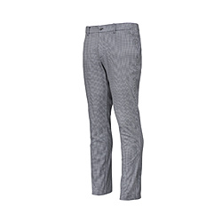 メンズ 千鳥ボンディングウォームパンツ(Lサイズ/ブラック×ホワイト) TWMP2282