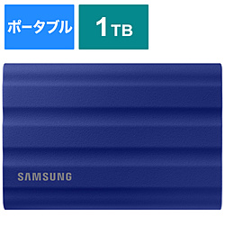 SAMSUNG(サムスン) MU-PE1T0R-IT 外付けSSD USB-C＋USB-A接続 Portable SSD T7 Shield(Android/Mac/Win) ブルー ［1TB /ポータブル型］