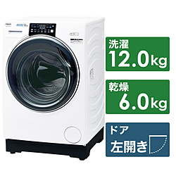 AQUA ドラム式洗濯乾燥機  ホワイト AQW-DX12M-W ［洗濯12.0kg /乾燥6.0kg /ヒートポンプ乾燥 /左開き］ 【買い替え5000pt】