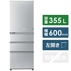 AQUA 【基本設置料金セット 冷蔵庫  ブライトシルバー AQR-36ML-S ［4ドア /左開きタイプ /355L］