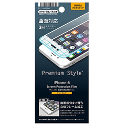 iPhone 6用　曲面対応液晶保護フィルム アンチグレア　ホワイト　PG-I6AG04WH