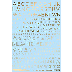 1/144 GM フォントデカール No.10「フューチャー・アルファベット」ゴールド