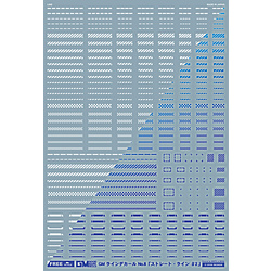 GM ラインデカール No.8「ストレート・ライン ＃2」WH＆ネオンブルー