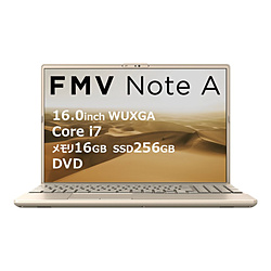 FUJITSU(富士通) ノートパソコン FMV Note A シリーズA75-K3 ベージュゴールド FMVA75K3GA [16.0型 /Windows11 Home /intel Core i7 /メモリ:16GB /SSD:256GB /Micro