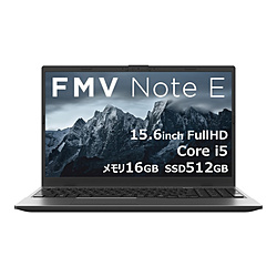 FUJITSU(富士通) ノートパソコン FMV Note Eシリーズ E55-K3 ブラック FMVE55K3BB [15.6型 /Windows11 Home /intel Core i5 /メモリ:16GB /SSD:512GB /Microsoft