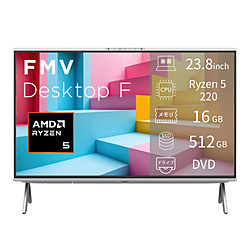 FUJITSU(�x�m�ʁj FMVF55L1WA FMV Desktop F F55-L1 FMV �z���C�g �m23.8�^ /Windows11 Home /AMD Ryzen5 /�������F16GB /SSD�F512GB /Microsoft 365 Per