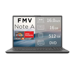 FUJITSU(�x�m�ʁj FMV NoteA A53-L2 FMV �u���C�g�u���b�N FMVA53L2BA �m16.0�^ /Windows11 Home /AMD Ryzen 5 /�������F16GB /SSD�F512GB /M365 (24����) or O