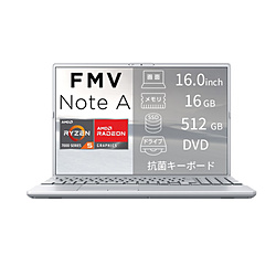 FUJITSU(�x�m�ʁj FMV NoteA A53-L2 FMV �t�@�C���V���o�[ FMVA53L2SB �m16.0�^ /Windows11 Home /AMD Ryzen 5 /�������F16GB /SSD�F512GB /M365 (24����) or O