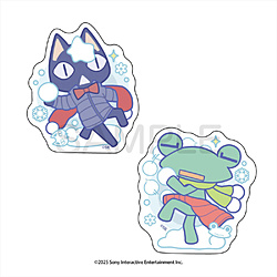 どこでもいっしょ　雪でもいっしょ ダイカットステッカー (クロ&リッキー) 【sof001】