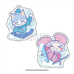 どこでもいっしょ　雪でもいっしょ ダイカットステッカー (ソラ &ジュン) 【sof001】