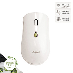 ビジネスハーモニー マウス 「SweetiE」EGRET(イーグレット)人工宝石ボタン付 ペルドット/パールホワイト EM23-SJ-8 ［光学式 /無線(ワイヤレス) /6ボタン /Bluetooth・USB］