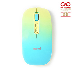 ビジネスハーモニー マウス 「PrettiE」EGRET(イーグレット) 萌黄 EM23-P3(B) ［光学式 /無線(ワイヤレス) /7ボタン /Bluetooth・USB］