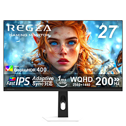 REGZA�i���O�U�j RM-27G5SR �Q�[�~���O���j�^�[  �z���C�g �m27�^ /WQHD(2560×1440�j /���C�h /200Hz�n