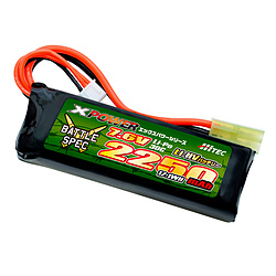 XPOWER Li-Po 7.6V 2250mAh 30C （Battle Spec）ミニＳタイプ （電動ガン用）