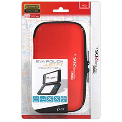 EVA Pouch Just Fit for New ニンテンドー 2DS LL レッド ［New2DS LL］ [ILX2L231]