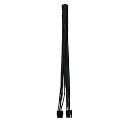 �f�B���b�N 12VHPWR�ϊ��P�[�u�� 600mm [8pin PCIe TYPE-Y �I�X�|�I�X 12+4pin 12VHPWR] �㑤�iType-A�j �u���b�N DIR-L16A-M8X2-Y-BK