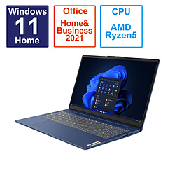 Lenovo(レノボジャパン) ノートパソコン IdeaPad Slim3 Gen 8 アビスブルー 82XQ005MJP ［15.6型 /Windows11 Home /AMD Ryzen 5 /メモリ：16GB /SSD：512GB /Office HomeandBusiness /日本語版キーボード /2023年4月モデル］