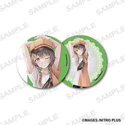 シュタインズ・ゲート 76mm缶バッジ2個セット 描きおろし 阿万音 鈴羽 ◆STEINS;GATE POP UP SHOP 特典対象