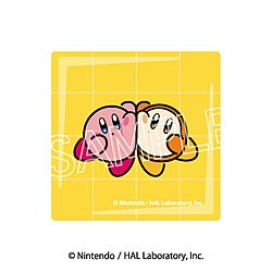 星のカービィ カービィ play with ワドルディ　ガラスマグネット　A なかよし