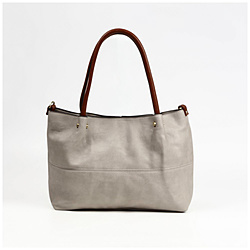 ポリウレタンバッグ 合成皮革 レディース 2WAY（トートバッグ＋ショルダーバッグ） Melody（メロディー） ライトグレー