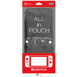 Switch用 ALL in POUCH グレー [Switch] [ANS-SW008GY]