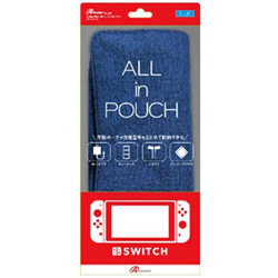 Switch用 ALL in POUCH ブルー [Switch] [ANS-SW008BL]