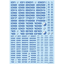 TR3-N-BLU TRデカール3 ナンバー ブルー