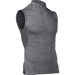 メンズ コンプレッション ベースレイヤー UA HG Armour Mock SL(LGサイズ/Carbon Heather×Black)1352558-090