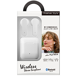 PGA 完全ワイヤレスイヤホン Premium Style マットホワイト PG-BTE18TW6WH ［ワイヤレス(左右分離) /Bluetooth対応］