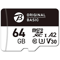 microSDXCJ[h ORIGINALBASIC [UHS-I/U3/V30/A2]   OBB-MSD1-064-BK mClass10 /64GBn