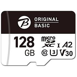 microSDXCJ[h ORIGINALBASIC [UHS-I/U3/V30/A2]   OBB-MSD1-128-BK mClass10 /128GBn