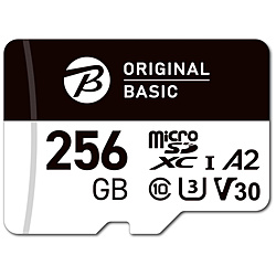 microSDXCJ[h ORIGINALBASIC [UHS-I/U3/V30/A2]   OBB-MSD1-256-BK mClass10 /256GBn